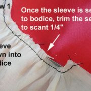 How to make doll dresses - Sleeve seam